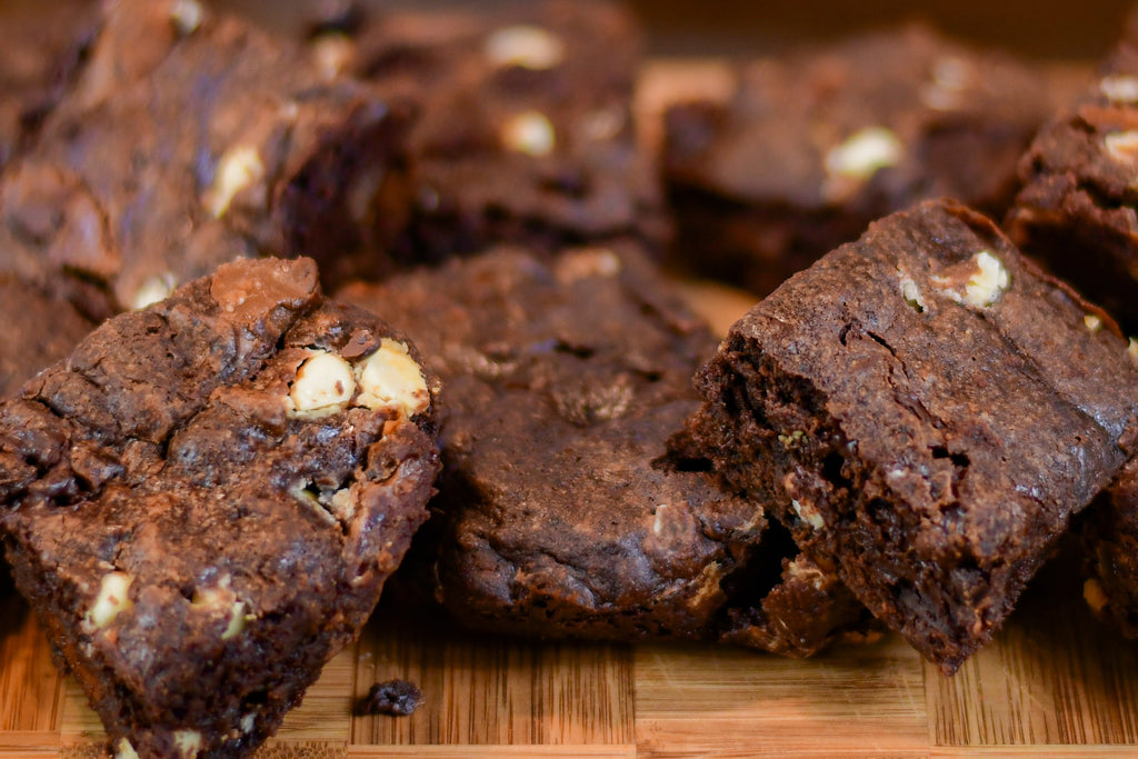 triple chocolate protein brownies